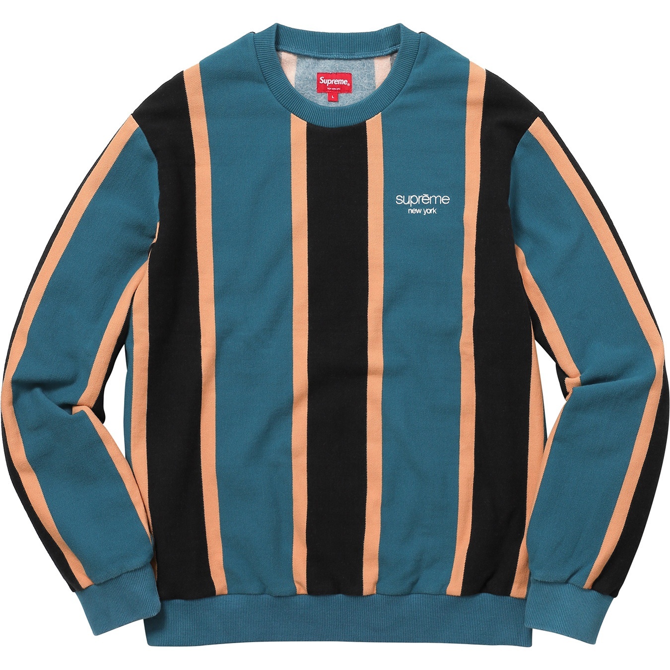 Vertical Striped Pique Crewneck view 6